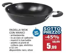 Happy Casa PADELLA WOK CON MANICI offerta