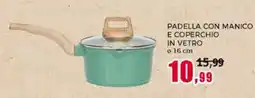 Happy Casa PADELLA CON MANICO E COPERCHIO IN VETRO offerta