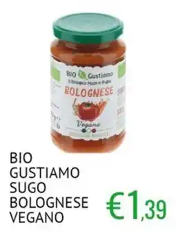 Sugros BIO GUSTIAMO SUGO BOLOGNESE VEGANO offerta