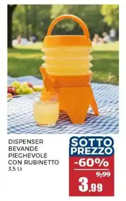 Happy Casa DISPENSER BEVANDE PIECHEVOLE CON RUBINETTO offerta