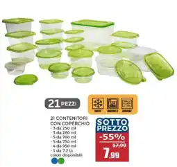 Happy Casa 21 CONTENITORI CON COPERCHIO offerta