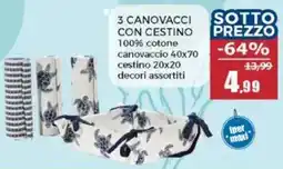 Happy Casa 3 canovacci con cestino offerta