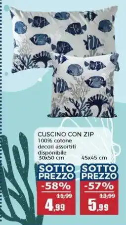 Happy Casa CUSCINO CON ZIP offerta