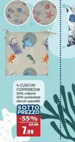 Happy Casa 4 cuscini coprisiedia offerta