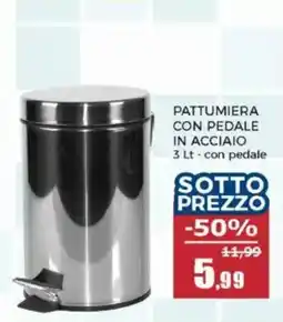 Happy Casa PATTUMIERA CON PEDALE IN ACCIAIO offerta