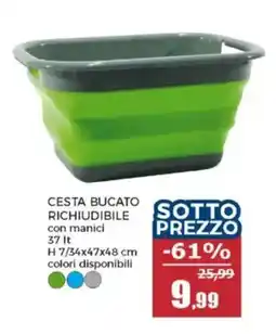 Happy Casa Cesta bucato richiudibile offerta