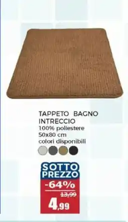Happy Casa Tappeto bagno intreccio offerta