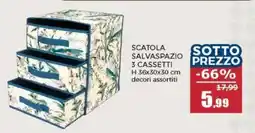 Happy Casa Scatola salvaspazio 3 cassetti offerta