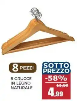 Happy Casa 8 GRUCCE IN LEGNO NATURALE offerta