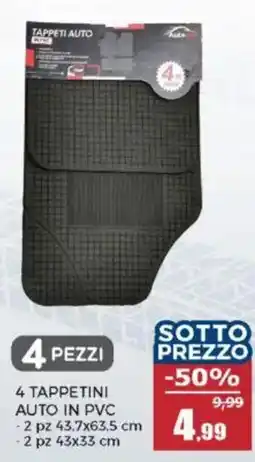 Happy Casa Tappetini auto in PVC offerta