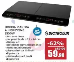 Happy Casa Doppia piastra a induzione 3500w dictrolux offerta
