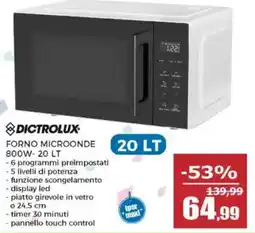 Happy Casa DICTROLUX FORNO MICROONDE offerta