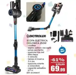 Happy Casa Dictrolux scopa elettrica ciclonica 250w offerta