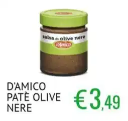 Sugros D'AMICO PATÈ OLIVE NERE offerta