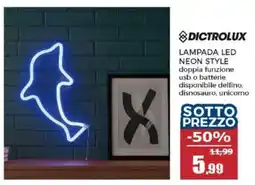 Happy Casa DICTROLUX LAMPADA LED NEON STYLE offerta