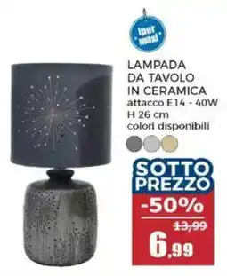 Happy Casa LAMPADA DA TAVOLO IN CERAMICA offerta