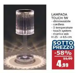 Happy Casa LAMPADA TOUCH 1W offerta