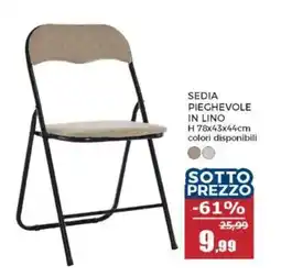 Happy Casa Sedia pieghevole in lino offerta
