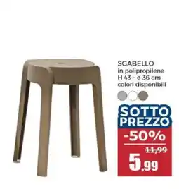 Happy Casa SCABELLO in polipropilene offerta