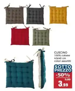 Happy Casa CUSCINO 100% cotone offerta