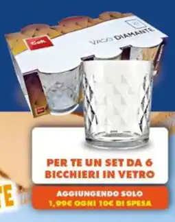 Le Bolle di Giù Giù Per te un set da 6 bicchieri in vetro offerta