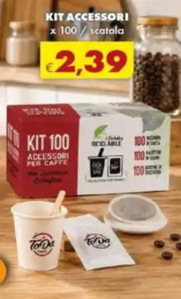 Le Bolle di Giù Giù KIT 100 ACCESSORI PER CAFFE offerta