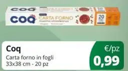 Acqua & Sapone Coq Carta forno in fogli offerta