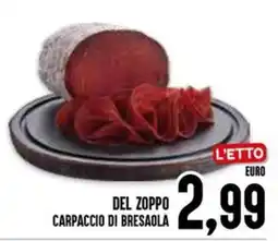 Al Discount DEL ZOPPO CARPACCIO DI BRESAOLA offerta
