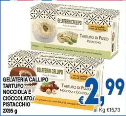 DEM GELATERIA CALLIPO TARTUFO NOCCIOLA E CIOCCOLATO/PISTACCHIO offerta