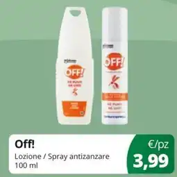 Acqua & Sapone Off! Lozione / Spray antizanzare offerta