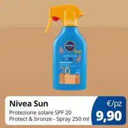 Acqua & Sapone Nivea Sun Protezione solare SPF 20 Protect & bronze offerta
