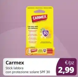 Acqua & Sapone Carmex Stick labbra con protezione solare SPF 30 offerta