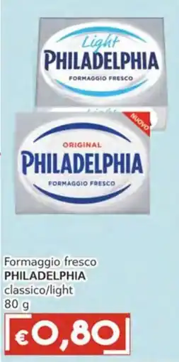 Italy Cash Formaggio fresco PHILADELPHIA offerta