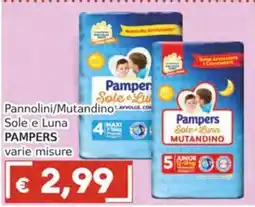 Italy Cash Pannolini/Mutandino Sole e Luna PAMPERS offerta