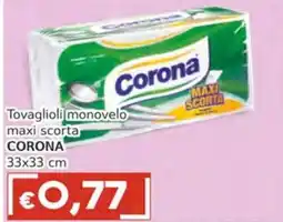 Italy Cash Tovaglioli monovelo CORONA offerta