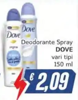 Italy Cash Deodorante Spray DOVE offerta