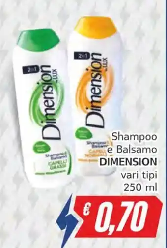 Italy Cash Shampoo e Balsamo DIMENSION offerta