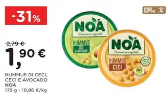 Orvea Hummus di Ceci, Ceci e Avocado NOA offerta