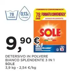 Orvea Detersivo in polvere bianco splendente 3 in 1 Sole offerta