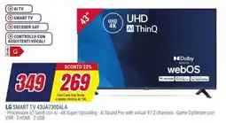 Trony LG SMART TV 43UA73006LA offerta