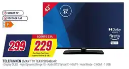 Trony TELEFUNKEN SMART TV TE43759S48U4P offerta