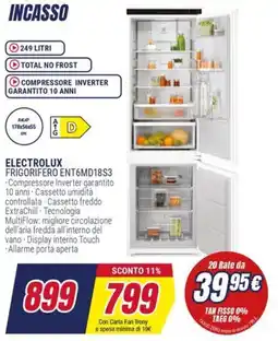 Trony ELECTROLUX FRIGORIFERO ENT6MD18S3 offerta