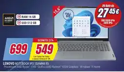 Trony LENOVO NOTEBOOK IP3 15AMN8 R5 offerta