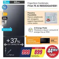Trony Samsung Frigorifero Combinato F1rst 75 Al RB50DG601EB1 offerta