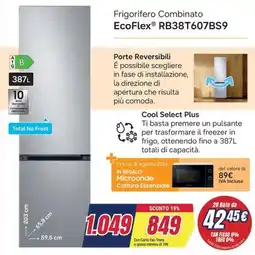 Trony Samsung Frigorifero Combinato EcoFlex RB38T607BS9 offerta