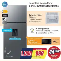 Trony Frigorifero Doppia Porta Serie 7300 offerta