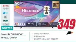 Trony Hisense Smart TV QLED 50" 4K Hi-QLED Colour offerta