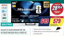 Trony Hisense Smart TV ULED MiniLED 55" 4K offerta
