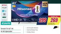 Trony Hisense Smart TV 43" 4K offerta