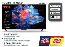 Trony TV Ultra HD 4K 55" TCL offerta